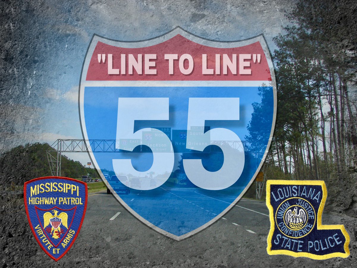 MSHwyPatrol's tweet image. @MSHwyPatrol will team up with @LAStatePolice this Memorial Day Weekend in an attempt to reduce traffic fatalities by increasing visibility and activities on the I55 corridor. Both states are aiming for a fatality free holiday! #Line2Line