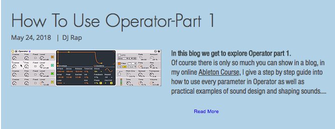 WeAreMTC's tweet image. Blog alert!
Today, I blog about &apos;Operator Part 1&apos;
musictechcollective.com/single-post/20…
So You&apos;re Ready to Become a Great DJ/Producer? Start Your  FREE TRIAL Now!
musictechcollective.com/about-our-able…

#AbletonOperator #AbletonBlog #Ableton10 #Ableton9 #HowToUseOperator