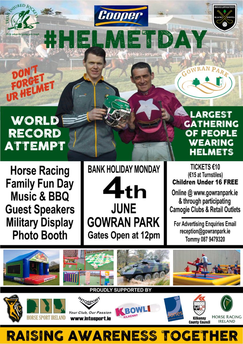 skeoughschool's tweet photo. A fun day out for all the family! #helmetday #gowranpark #kilkenny https://t.co/uI1FCTQ0P5