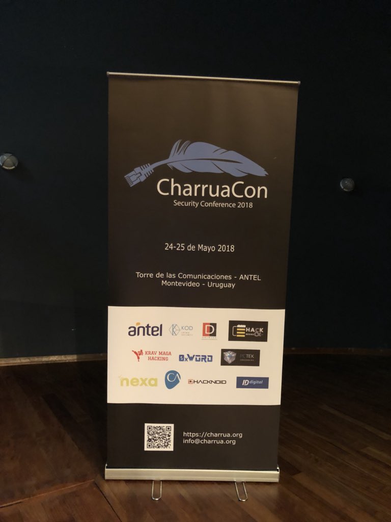SecurePodcast's tweet photo. Mañana grabamos el Episodio 007 desde la #charruacon2018 en 🇺🇾junto a sus organizadores y @EzequielTBH // Estén atentos que vamos a transmitir unos mins por @PeriscopeCo https://t.co/cE11cnwkaq