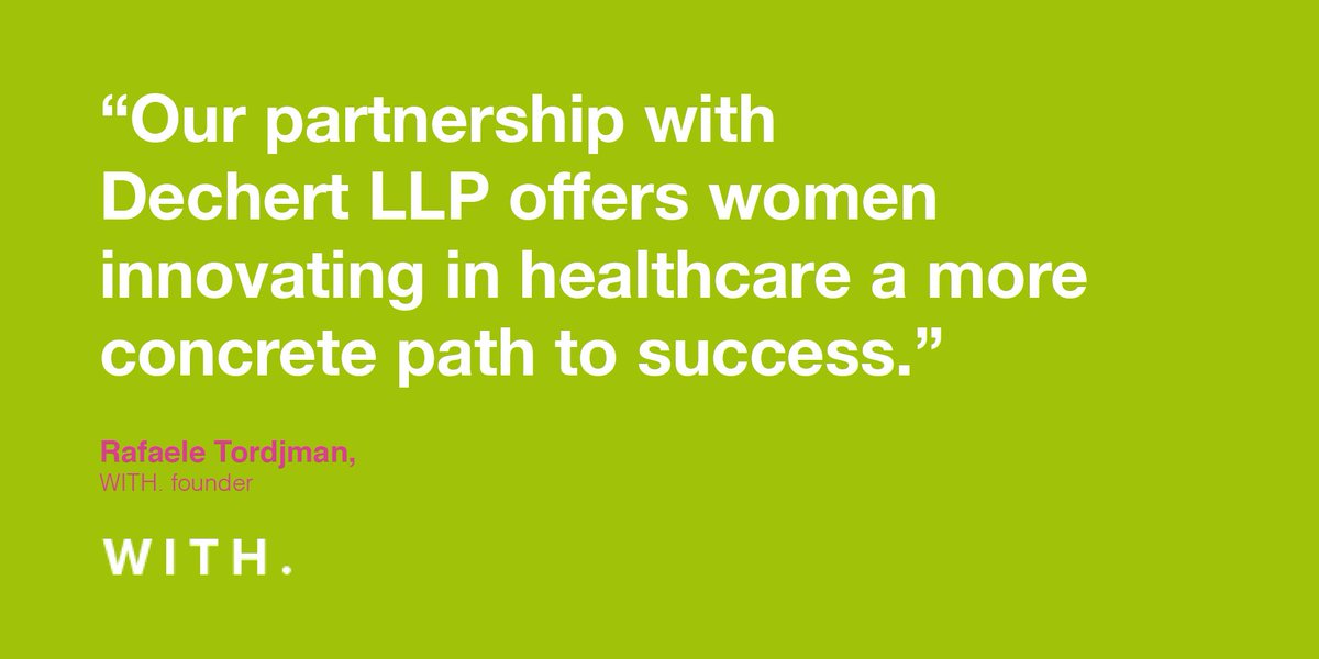 We’re partnering with law firm Dechert LLP, offering pro bono legal services to support #women innovating #healthtech #healthcare solutions. Learn more: with-association.com #VivaTech