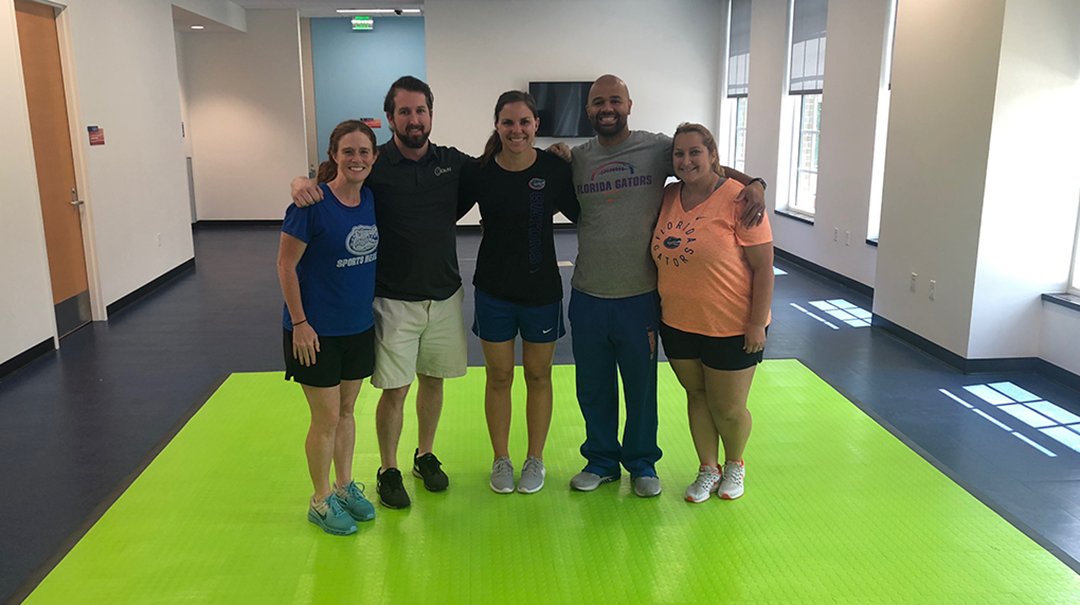 DARImotion's tweet photo. Welcome to the DARI Motion family, @UF Athletics Association! Your new system installation looks great, and your team rocked during training. We're excited for you guys to start running your student athletes through DARI Motion assessments. #GoGators https://t.co/2Ox0G06MKU