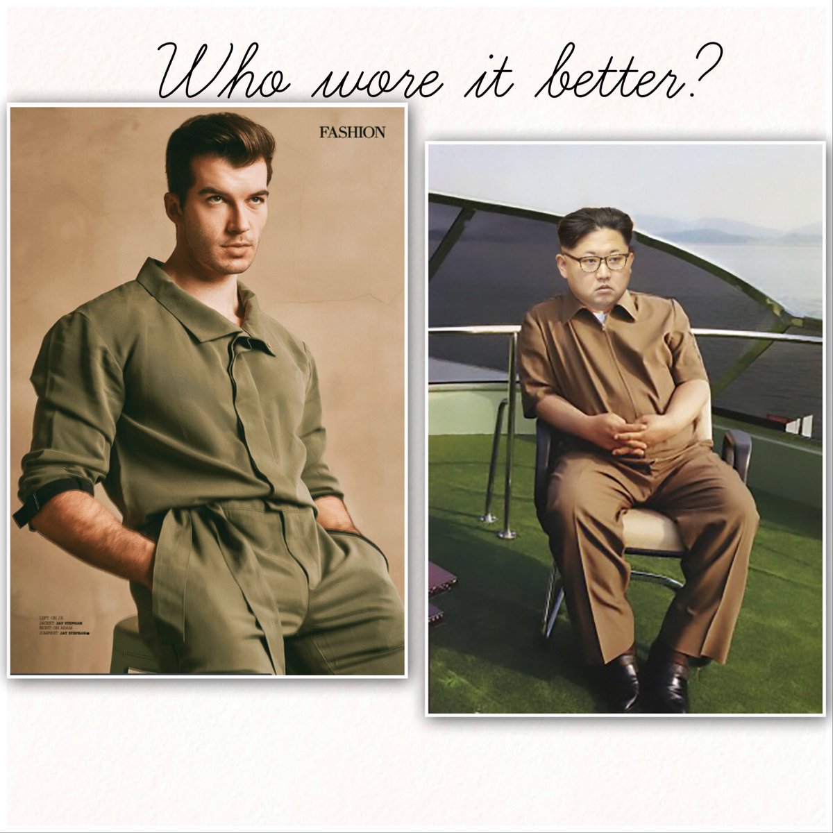 #whoworeitbetter me or #KimJongUn ?