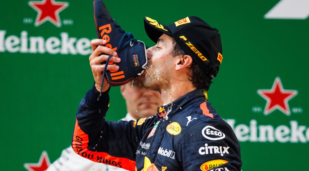 racingist's tweet photo. #F1 has trademarked the #Shoey made famous by the man with the big grin, but there’s a bit more to it. Read more here: https://t.co/YakMypQup5
#BrandManagement 📸 #RedBull
#MonacoGP https://t.co/7aznqUnQi1