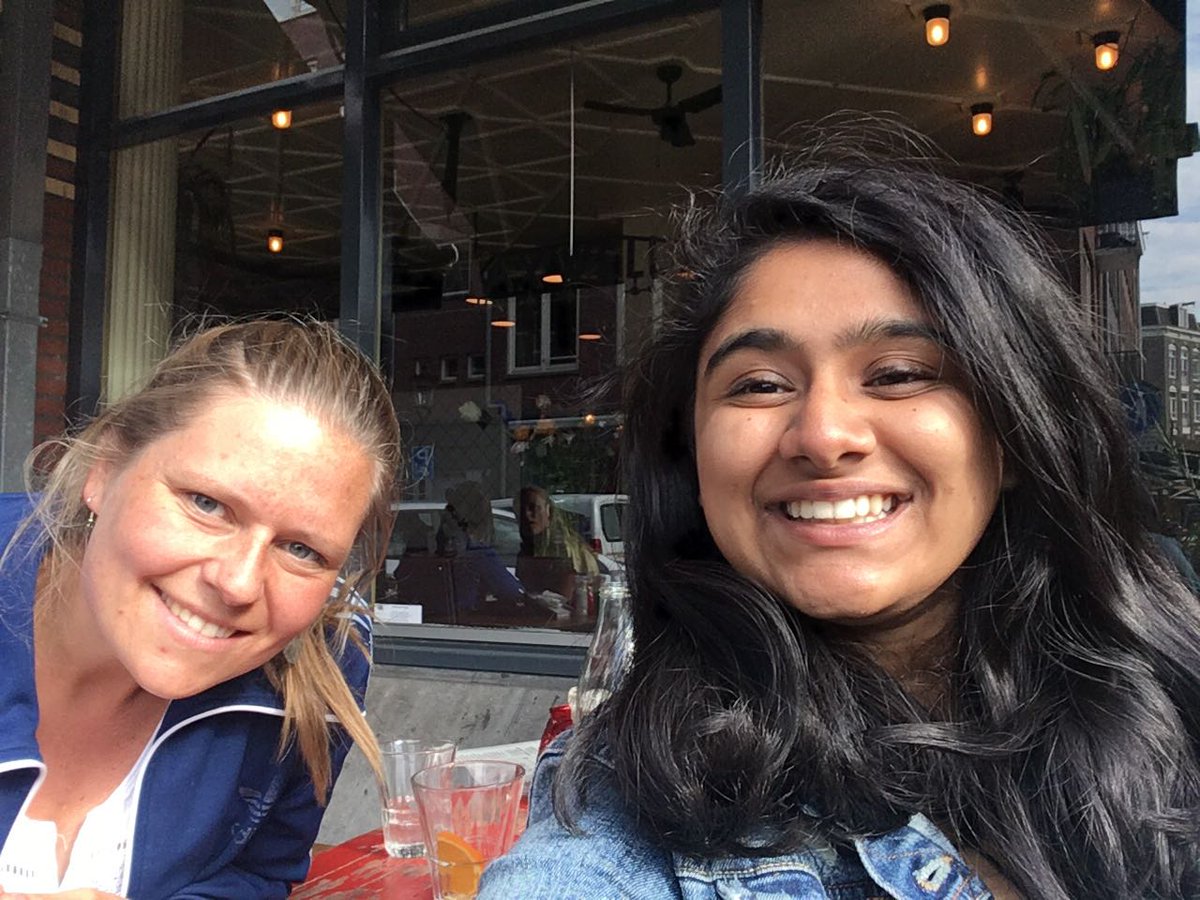 Postma11's tweet photo. Yesss @Priya8Ramesh is in town! We had a drink and talked about football, football and work related to football. We also ate some kroketten en nacho's and talked even more about football. Great Thursday so far. https://t.co/2TdVUOpA8a
