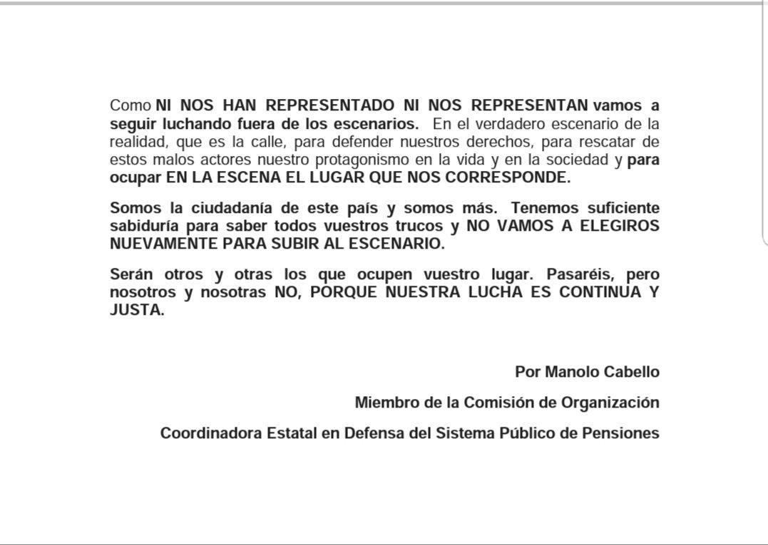 pensionazo_no's tweet photo. 🔴🔊COMUNICADO DE LA COORDINADORA ESTATAL POR LA DEFENSA DEL SISTEMA PÚBLICO DE PENSIONES ANTE LA APROBACIÓN DE LOS PGE PARA 2018 👇 https://t.co/sck1QfpeTd