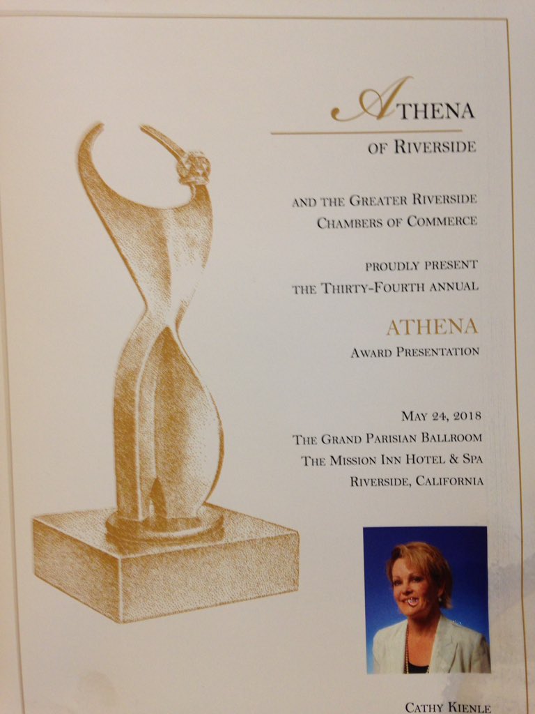 AnnetteDemont's tweet photo. Privileged to be at the Riverside Mission Inn for the 34th annual Athena of Riverside awards presentation. So many remarkable women doing so many amazing things for the city and the county of Riverside.  @RCOE #RivBiz https://t.co/8EDhKNuiYb