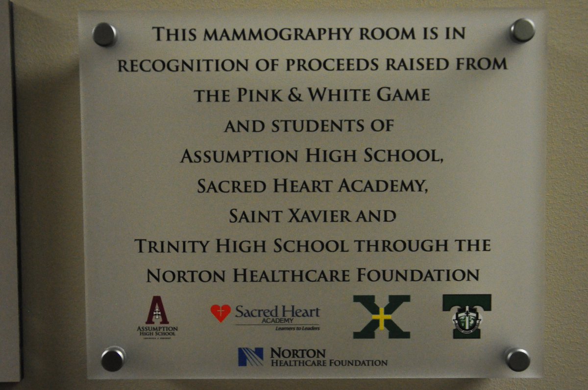 stxtigers's tweet photo. 🚨 RECORD ALERT 🚨 

Today a $50,000 check was presented to @Norton_Health Foundation for the 11th annual @PinkWhiteLou game. This marks the highest annual total raised since its inception in 2008. #WeAreStX https://t.co/5F3CVRRDYD