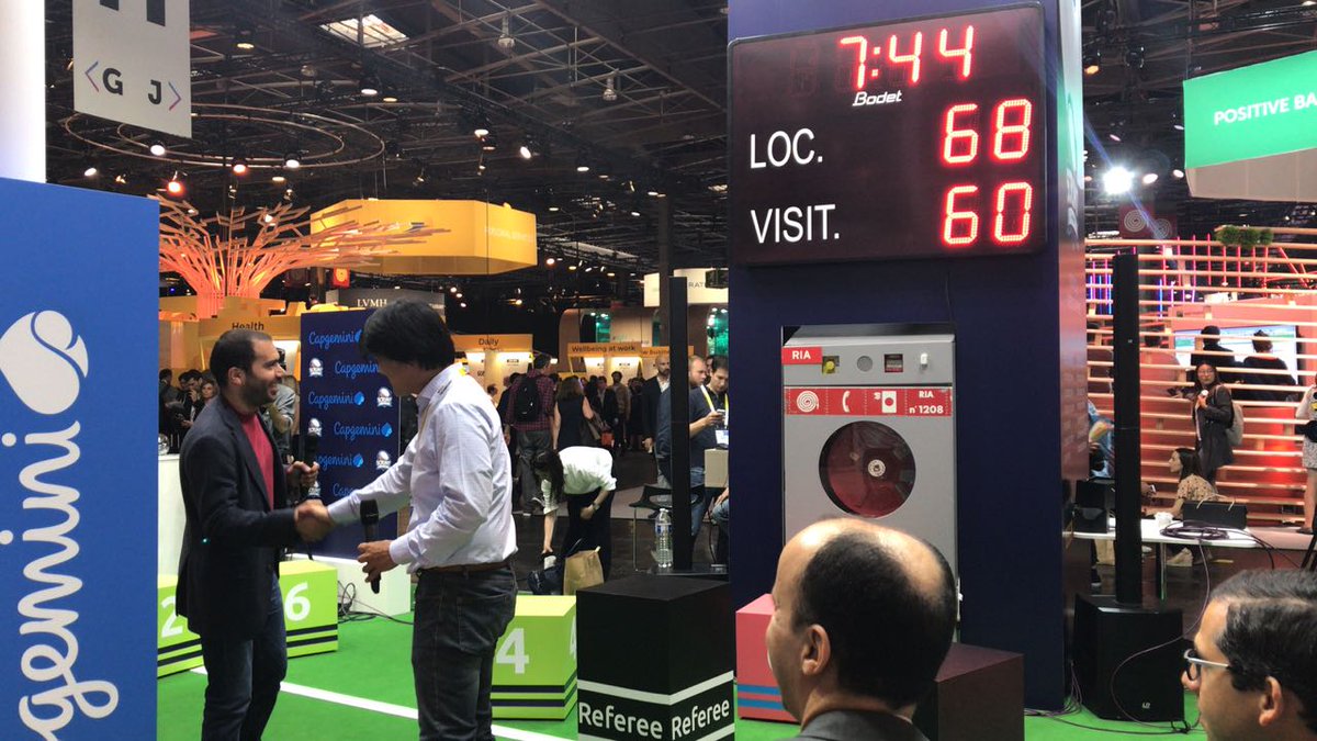 Capgemini's tweet photo. First day of @VivaTech  comes to an end, filled with thoughtful discussions around sports, technology and innovations! See you tomorrow! https://t.co/8EBXOx11Km

#Scrum7 #BeAheadOfTheGame https://t.co/jbR2Bbn2vL
