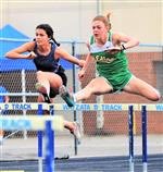 How about this everyone, Evelyn Adams broke 3 school records Wednesday! #Congratulations 

100m hurdles - :14.63

300m hurldes - :44.74

Long Jump - 17' 8"