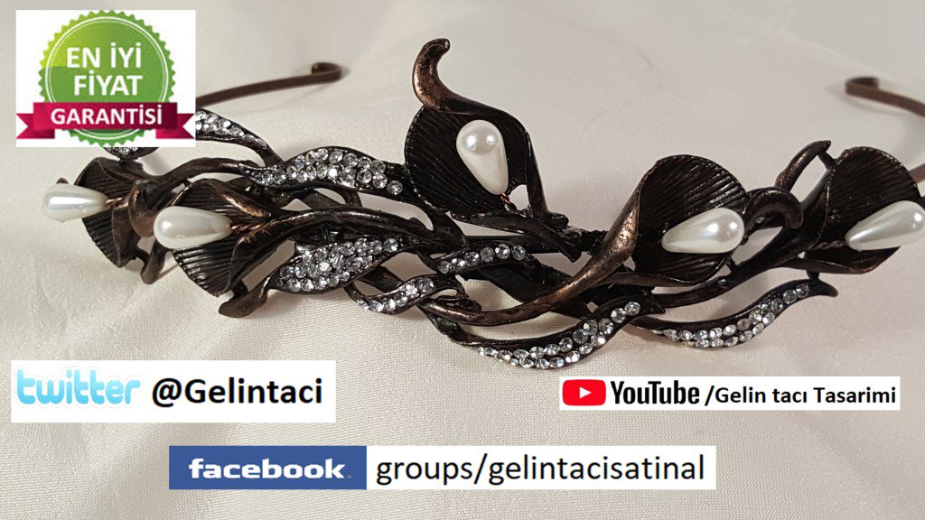 Cicekli Gelin tacı magaza.gelintacishop.com/urun/cicekli-g…