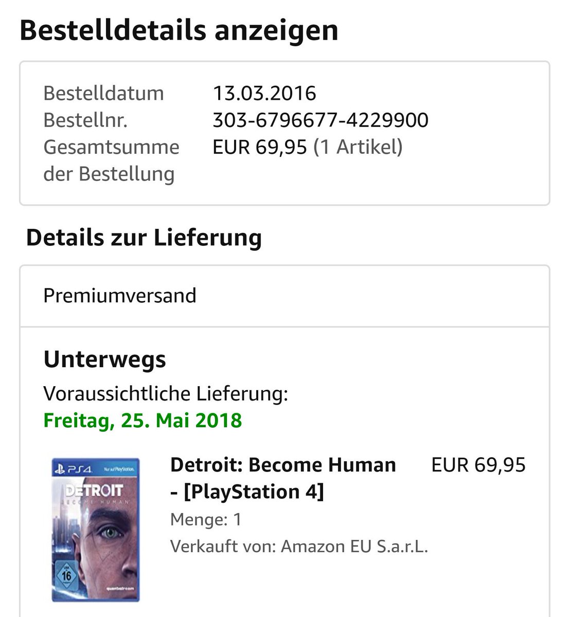 silent_reaper94's tweet photo. @PlayStationDE Was lange währt wir endlich gut. #DetroitBecomeHuman https://t.co/XxKN8Oli0G