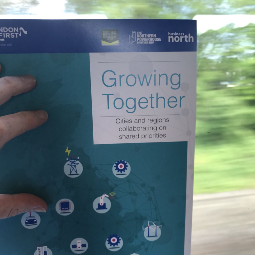 LuttonD's tweet image. .@JasmineLdnFirst @STWolpers On our way to Manchester to launch our report #GrowingTogether with our partners @NP_Partnership @NWBLT @Biz_North, and setting out a vision for better collaboration between north and south @London_First