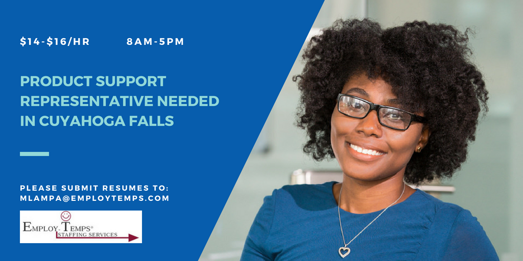 EmployTemps's tweet photo. Product Support Rep. needed in Cuyahoga Falls
8am - 5pm
$14 - $16/hr based on experience
Call 330-923-9243
#officejob #work #employtemps #applynow #officework #nowhiring #productsupport #supportrep #cuyahogafalls https://t.co/hyaEOIdpot