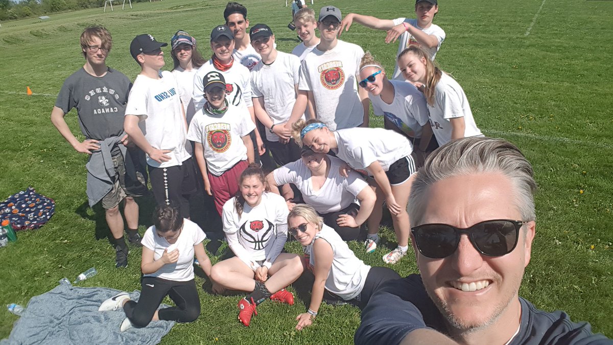 actondistrict's tweet photo. Let the Frisbees fly! Acton team competes at GHAC. Note: Mr Braun's photobomb selfie. https://t.co/gCq9OwYMWf