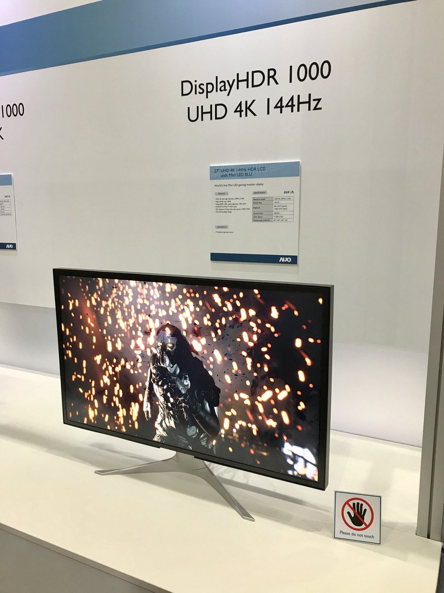 NanosysInc's tweet image. Last day for exhibits at #DisplayWeek18! In case you missed them, here areafew is our favorite QD demos at the show. Samsung QD Glass, Tianma 90%BT.2020 &amp;amp; AUO’s awesome gaming monitor: