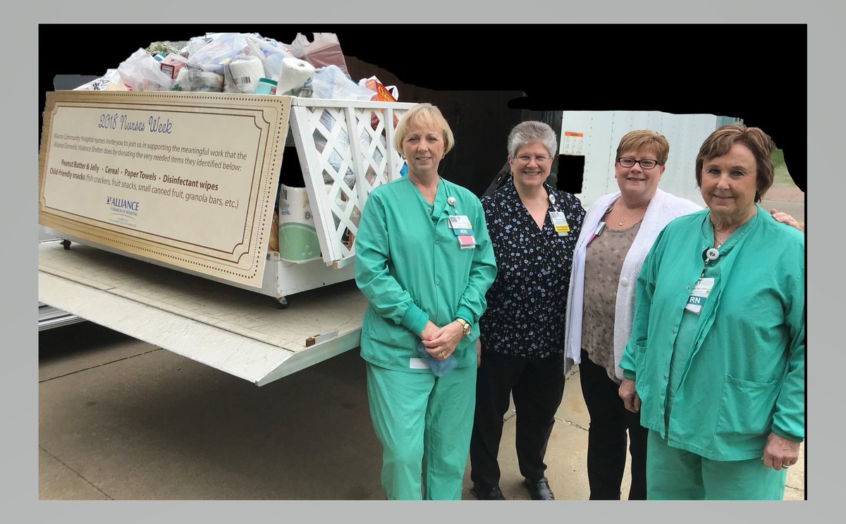 alliancedvs's tweet photo. In honor of National Nurses Week, the amazing nurses at Alliance Community Hospital organized a donation drive to benefit the families served by the Shelter. There were so many donations that the sides of the donation bin busted! #nursesareawesome #nursesweek2018 #endDV https://t.co/tDTjgbCUwO