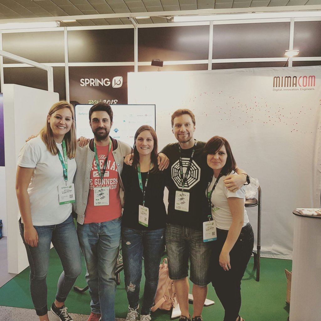 crebere's tweet photo. #mimacomteam having great moments at #springio18 #mimacomlife #springframework #java #barcelona https://t.co/vi11H0GKIA