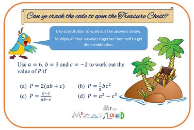 Bought a lock and chest, filled it with sweets,created puzzles, heh presto pupils engaged. More puzzles just been uploaded mccauslandmaths.weebly.com/treasure-chest…