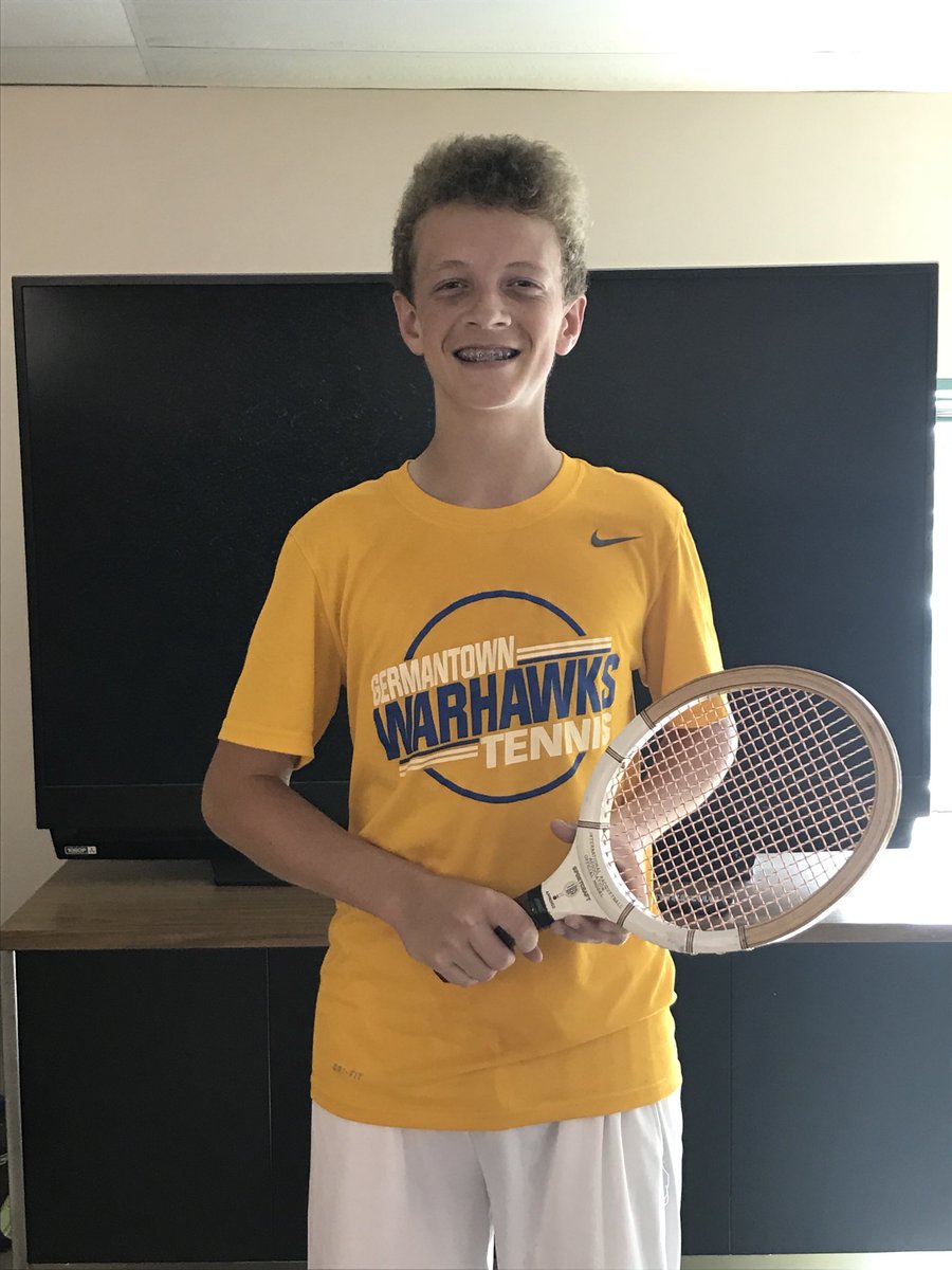 Congratulations to Germantown freshman Drew Van Fossen on defeating Charlie Bock 6-3 6-3 to qualify for the State Tournament in Madison!! #letsgohawks