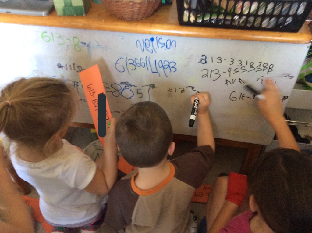 LisaDurepos's tweet photo. The students are very excited to sign in by their phone numbers each morning! What a fun way to get them more familiar with their phone numbers. @alcdsb_stms https://t.co/uUwOlNVFu2