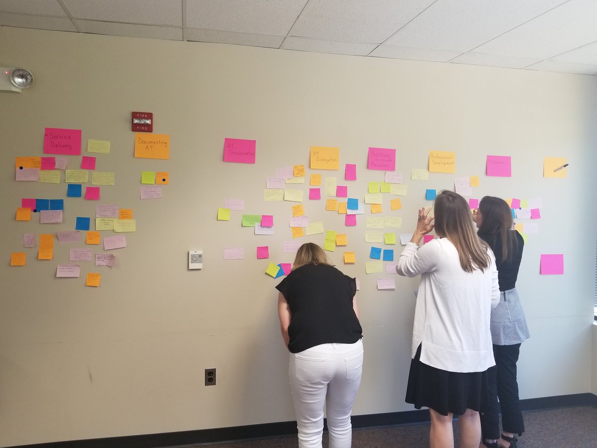 TheMATNOnline's tweet photo. A wall of what our #AssistiveTechnology providers are doing for students throughout #Maryland and beyond! #AT #MATN18 https://t.co/riimM7E7Fa