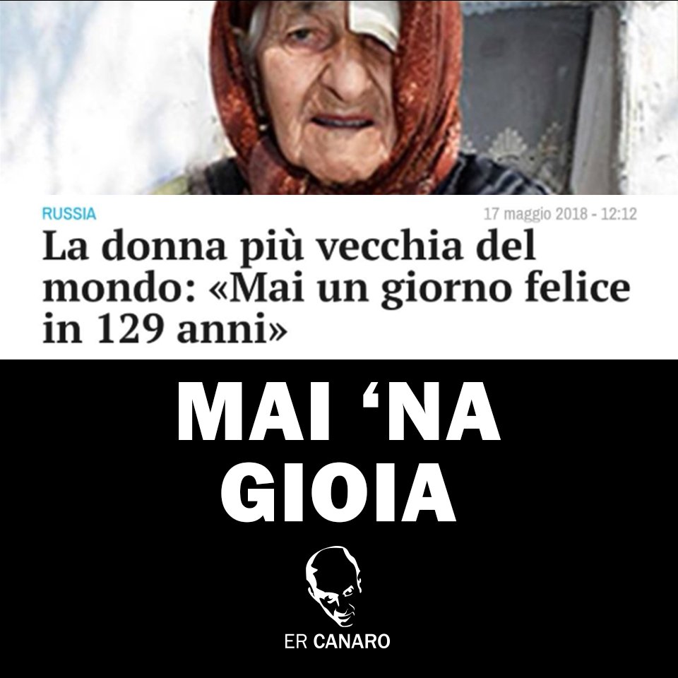 ErCanaro_'s tweet photo. Se sarà aperta 'a #PartitaIVA, sposata che ancora era pischella e 5 fiji sur groppone (dell'ex moje, però). Sinnò nun se spiega.
#MaiNaGioia #ErCanaro #UnaVitaInBianco https://t.co/s8uK3b3TL1