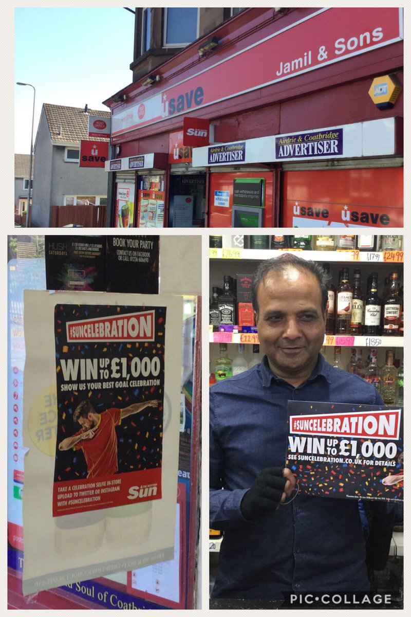 Claire_NewsUK's tweet photo. CALLING ALL RETAILERS!! 
Log on to https://t.co/ayhbnoKv85 you could win £250💰👌💰
Also it’s selfie time again check out the World Cup promo #suncelebration £1000 up for grabs contact me for your pos mo was delighted to pose for a wee pic 👍👌👍👌#Coatbridge https://t.co/Eo4ojPn5XY