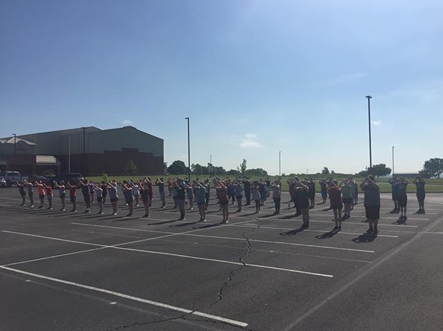 phsbandtrip's tweet photo. The 2018-2019 Dragon Pride Marching Band - 89 strong! #1stfullrehearsal #marchingband #dragonpridemb #inhereyes #fridaynightlights https://t.co/u5emM89q7Y https://t.co/4osLu791FR