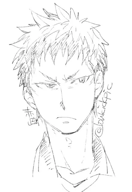 赤崎 # リプきたキャラ顏だけ、描いた 