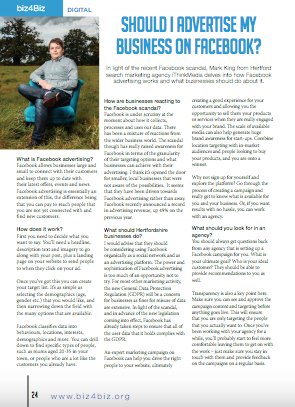 digitalPRgal's tweet photo. What should #hertsbusinesses do about their #facebook advertising strategy? Our @king_mark89 shares his advice https://t.co/CUERQUEkZ3 https://t.co/z1gocpIQkU