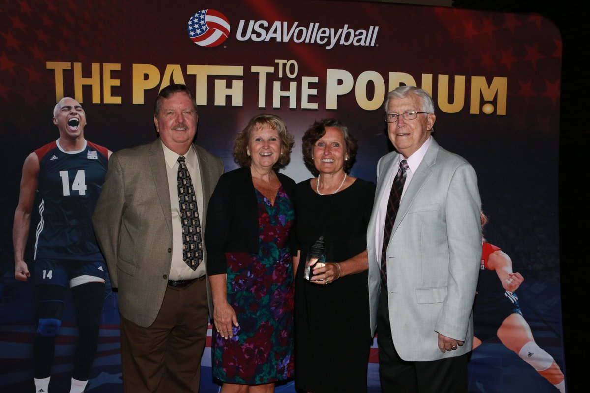 usavolleyball's tweet photo. #ICYMI: Joan Powell was honored with our “Frier” Award, the highest honor bestowed by #USAV, during the #USAVboyce Awards Recognition Banquet Wednesday. Other honorees included Randy Stoklos, Anna Collier and Jeff Mozzochi among the 17 honored guests. https://t.co/EOsOBfd82V https://t.co/qFF2fKQG8A