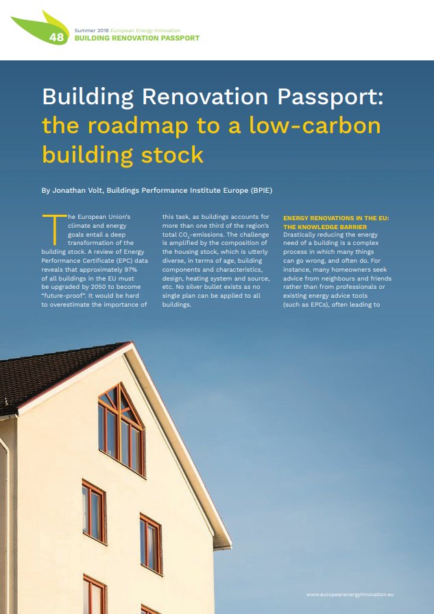Wrote a text on #BuildingRenovationPassport and how it can support the #EnergyTransition of the EU building stock, in the new <a href="/EuroEnergyInn/">European Energy Innovation</a> europeanenergyinnovation.eu/OnlinePublicat…