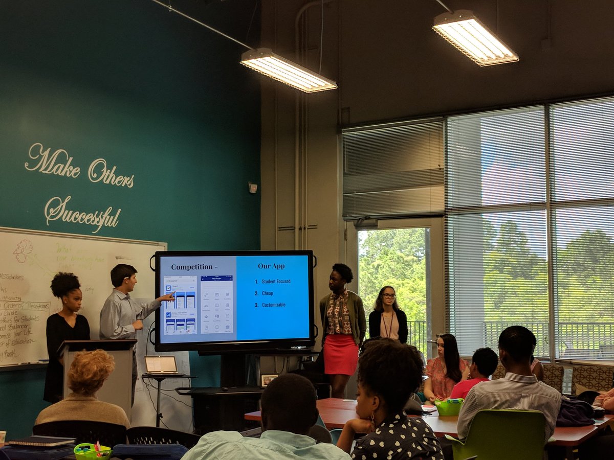 TomCranmer's tweet photo. @DrBaronDavis Today at @r2innovates Fabulous innovatve students pitching innovatve products invented by them and their teams. These students are our future. #r2innovates #premier https://t.co/xg2t8XUbjW
