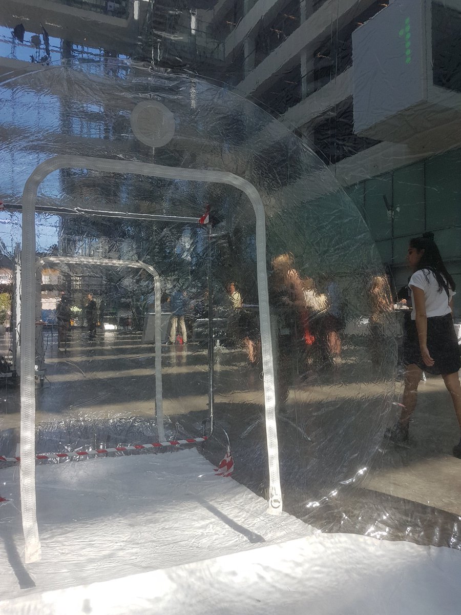 communaut's tweet photo. Spending some of last minutes before #GDPR comes into operation inside a bubble for the compliant @ITUkbh - followed by a deletion poetry rave @ethosITU #ethosgdpr #DASTS18 https://t.co/1gjje7TiWb