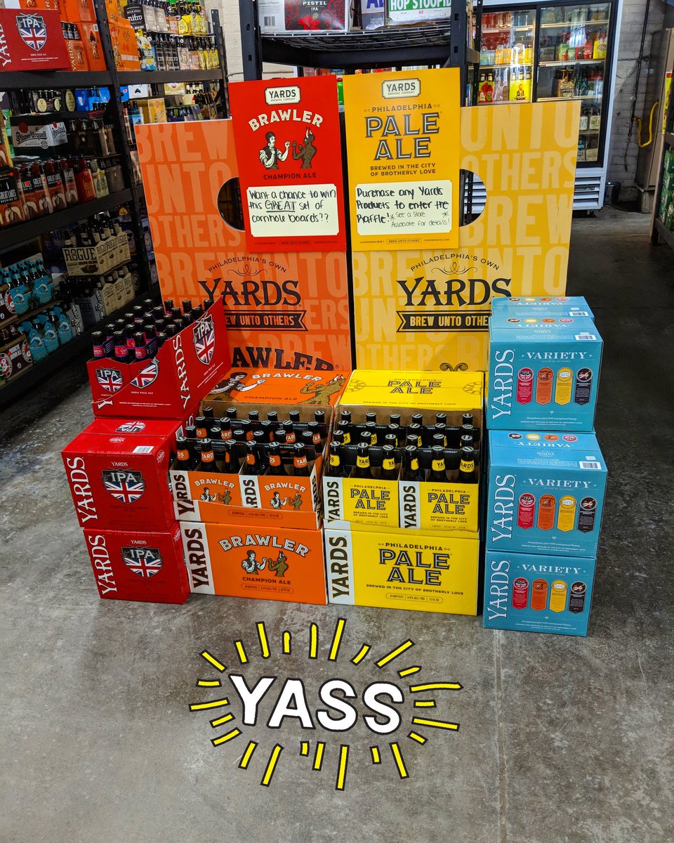 JocDrinksYards's tweet photo. Who's ready for a long holiday weekend?? Not until you've grabbed your @yardsbrew beer at @Pistella_Beer and entered a chance to win this awesome Brawler and Philly Pale cornhole set! Summer is just calling your name, why not answer with a few cold brews and a load of fun?? https://t.co/Gy6IRZE0q6