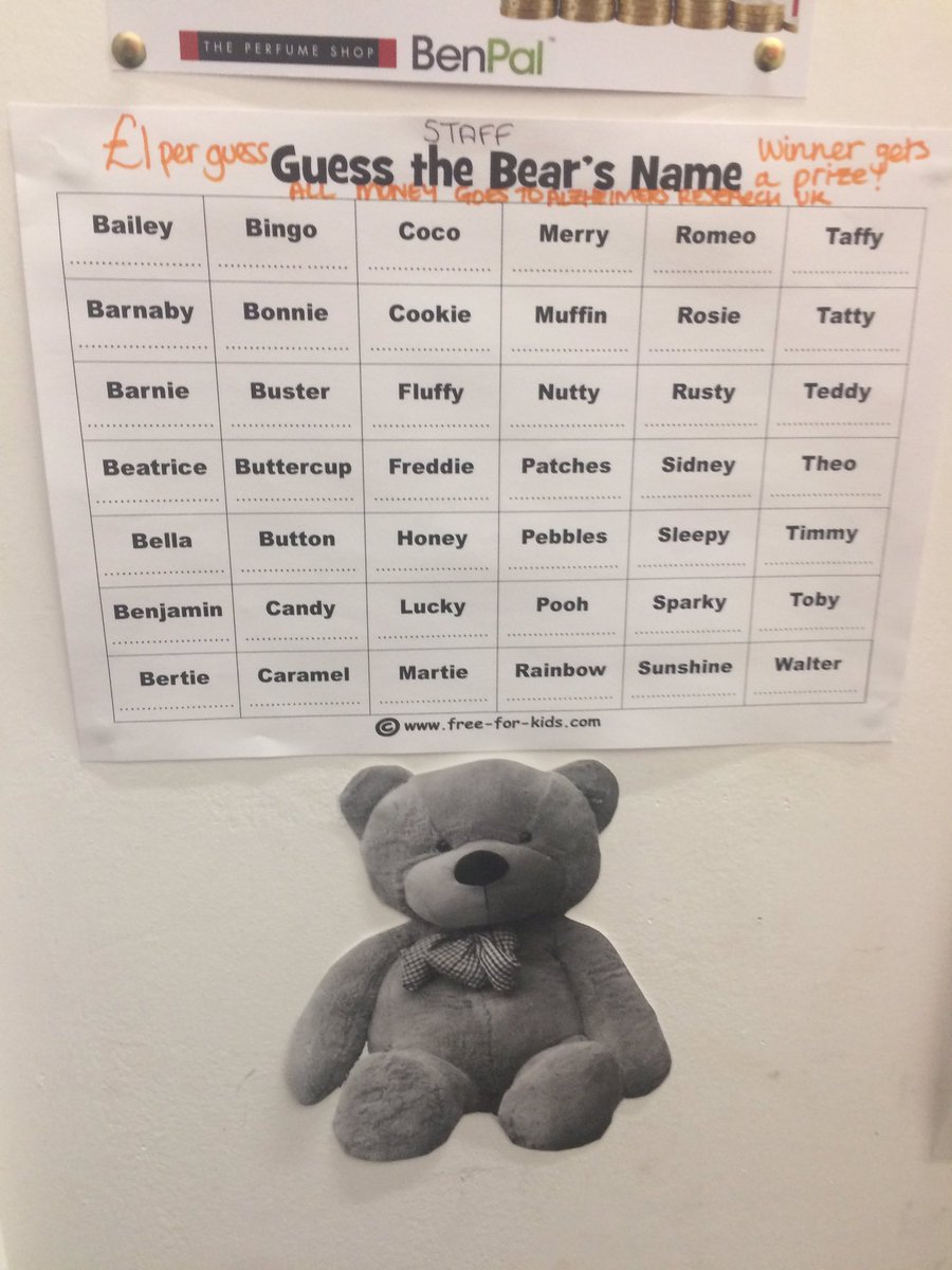 Rebecca Kaye (@rebeccakaye8) on Twitter photo A little competition to raise money from the staff for <a href="/ARUKnews/">Alzheimer's Research UK</a> £1 a guess all proceeds go to charity. Winner gets a prize donated by me <a href="/TPSPeople/">The Perfume People</a> <a href="/jayinmanchester/">Jason Morgan</a> #MightyMorgans A little competition to raise money from the staff for <a href="/ARUKnews/">Alzheimer's Research UK</a> £1 a guess all proceeds go to charity. Winner gets a prize donated by me <a href="/TPSPeople/">The Perfume People</a> <a href="/jayinmanchester/">Jason Morgan</a> #MightyMorgans