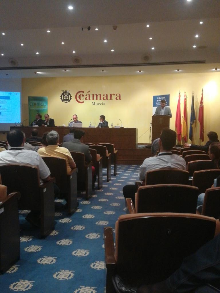 AEMArm's tweet photo. #W2EyECircular intervención del DG Medio Ambiente Antonio Luengo que nos está hablando de la estrategia de la #economiacircular de la Región de Murcia https://t.co/VluGgVMM0R