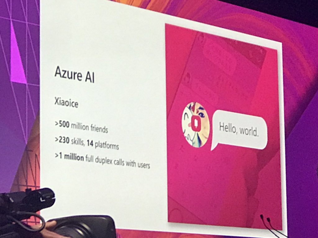 Inspiring keynoteby Satya Nadella on how devices and software by 2020 will be in every sphere of our lives - interconnected. Also, Azure AI provides amazing everyday use cases like #Xiaoice which is an AI speaking daily to its 500 Million friends. #VivaTech #LoveTechnology #AI