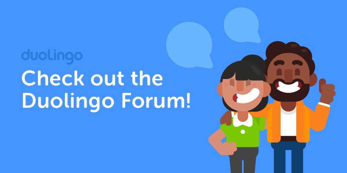 duolingo's tweet image. Duolingo is more than just an app – it’s also a super helpful community. Use our Forum to connect with other learners and find answers to all your language questions. forum.duolingo.com