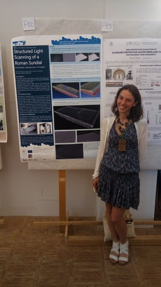 VEiLProject's tweet photo. There is a little bit of #Aquileia also in #Matera. #VEiL members poster about the light scanning of the Euporo's #sundial. An help in recostructing roman engineered #landscape around the #Roman city. #VEiLinTransfer #YoCoCu2018 https://t.co/mHKRuD4gWi