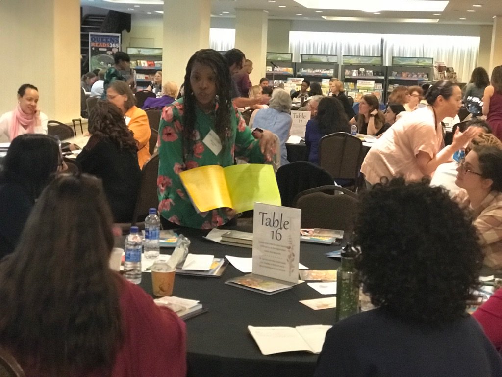 NYCDOEOLS's tweet photo. Booktalking at the #NYCSLSSPRING18 #NYCREADS365 @MyLibraryNYC https://t.co/bSR4fDi0UV