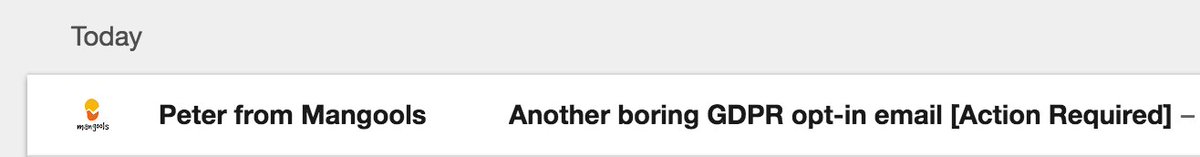 shiriamram's tweet photo. My favorite GDPR email subject line so far... @mangools_com https://t.co/hk3Oq4Aiy8