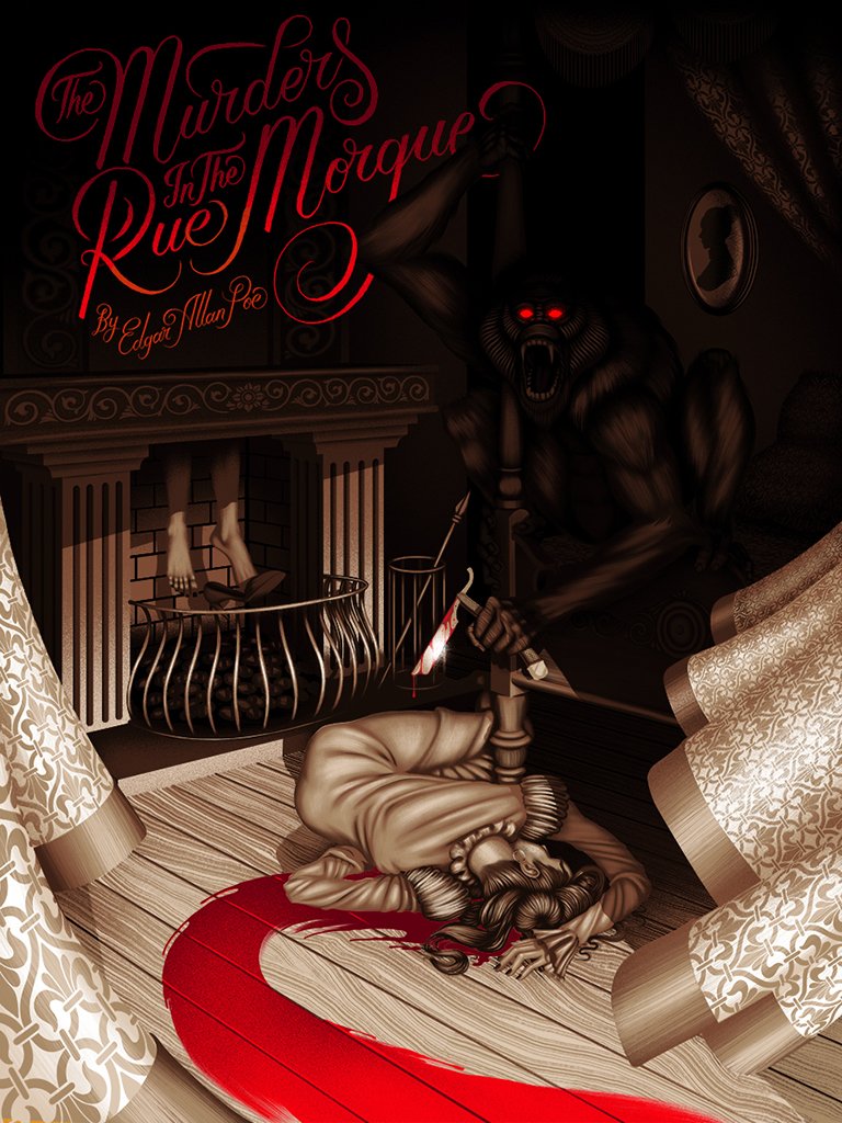 MondoNews's tweet photo. Released in partnership with @BLCKDRGNPRSS, THE MURDERS IN THE RUE MORGUE (US Variant) by @JayGordonDraws is ON SALE NOW! https://t.co/hGiA6d5Sha https://t.co/P1dGO09Sy5