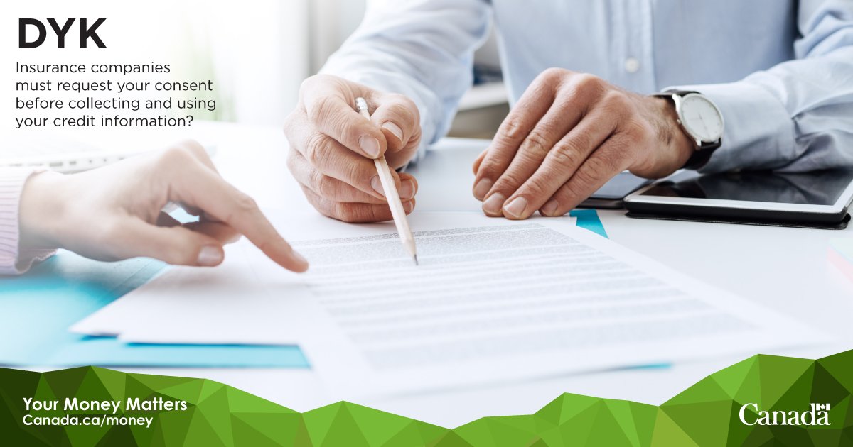 YourMoneyCanada's tweet photo. #DYK that insurance companies can sometimes charge higher premiums based on your credit rating? Check if your province bans the use of credit reports and scores: https://t.co/D6Trxr2irg https://t.co/gL9LtgEIQF