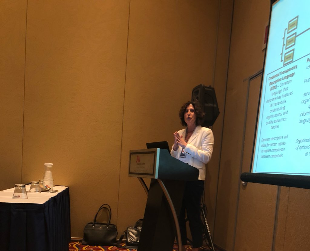 credengine's tweet photo. Thanks again to @LearningImpact  #LILI2018 for allowing @credengine to share our #LinkedData work! Excited to be using our technology to create #BetterCreds. https://t.co/jR24UjcFLr