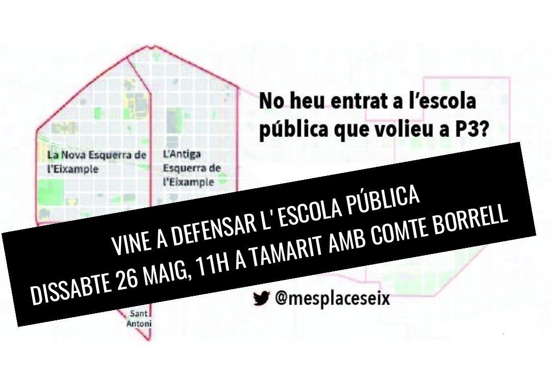 mesplaceseix's tweet photo. Ull! Canviem hora de convocatòria! A les 11h! I amb les mateixes ganes de defensar l'ESCOLA PÚBLICA! #famíliessenseplaces #defensemlapública https://t.co/5iPAsj7Hsf