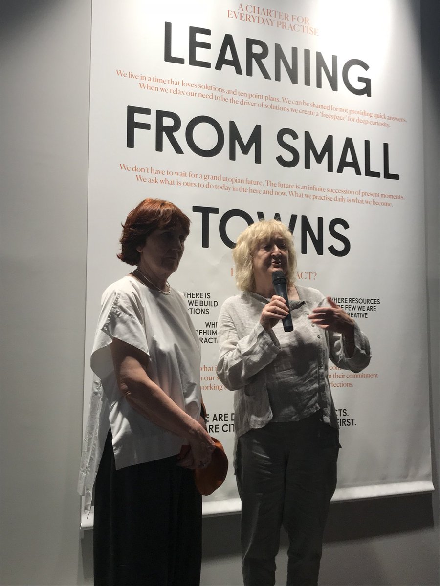 IrlEmbRome's tweet photo. Proud to open 🇮🇪 Pavilion @freemarket_irl on wonderful day for 🇮🇪 @la_Biennale - great attendance of Irish architects, families &amp; supporters &amp; huge pride in achievement of #BiennaleArchitettura2018 curators Yvonne Farrell &amp; Shelley McNamara + #freemarket_irl magnificent six! https://t.co/9DSDVfgCho