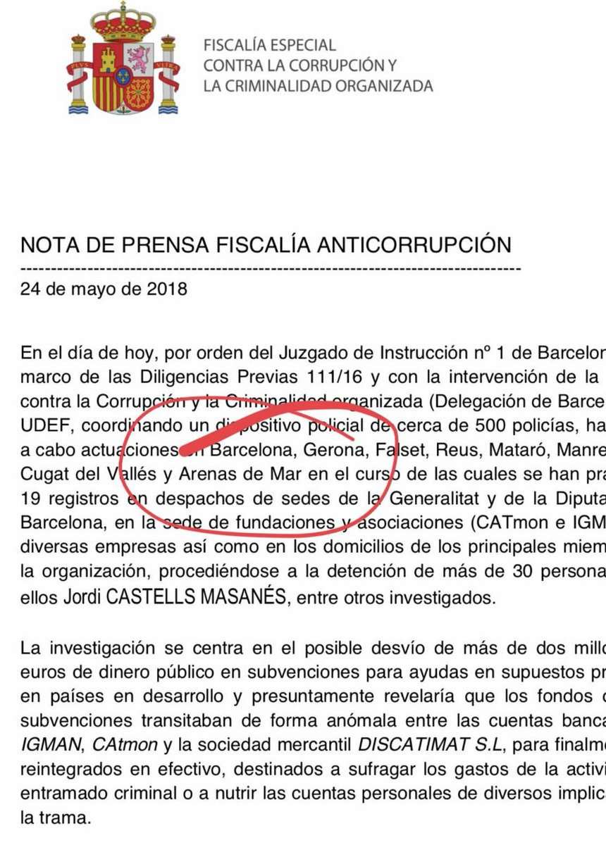 #ULTIMAHORA La #fiscalia ho ha tornat a fer. #ArenasDeMar