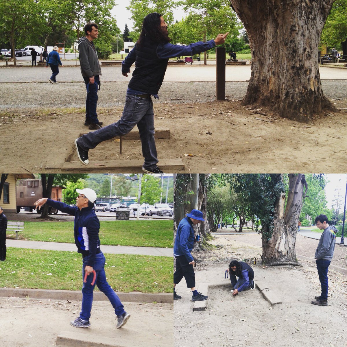 VodeLight's tweet image. Vode's Design Team practicing their horseshoes skills as it gets closer to summer #horseshoes #afterworkfun #vodelighting #summergames